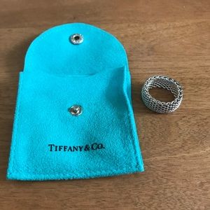 Tiffany & Co. sterling silver mesh ring